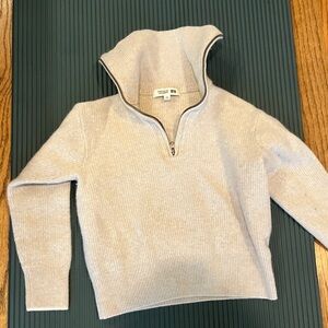 Comptoir Des Cotonniers Cream Zip Sweater